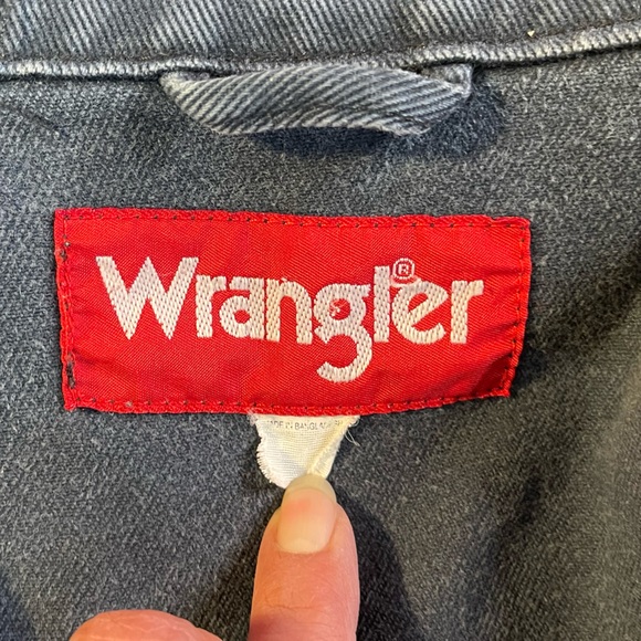 Vintage Wrangler Classic Denim Jean Jacket Black 2X - Picture 8 of 9